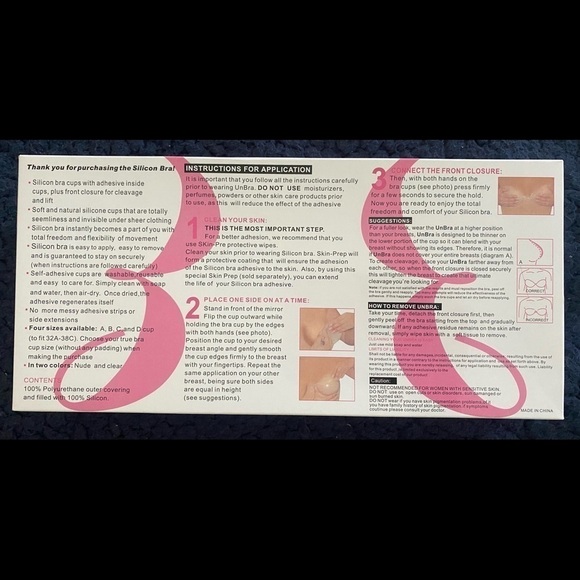 New Silicon Bra New in Box Size C - Picture 3 of 4